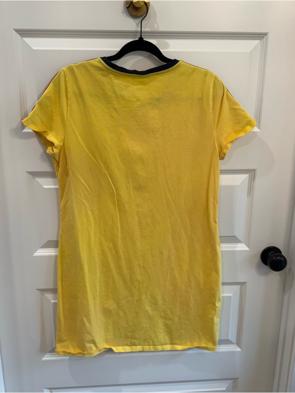 Tommy Hilfiger Yellow T-Shirt Dress 90s Vintage Y2K Retro Large - Picture 6 of 6